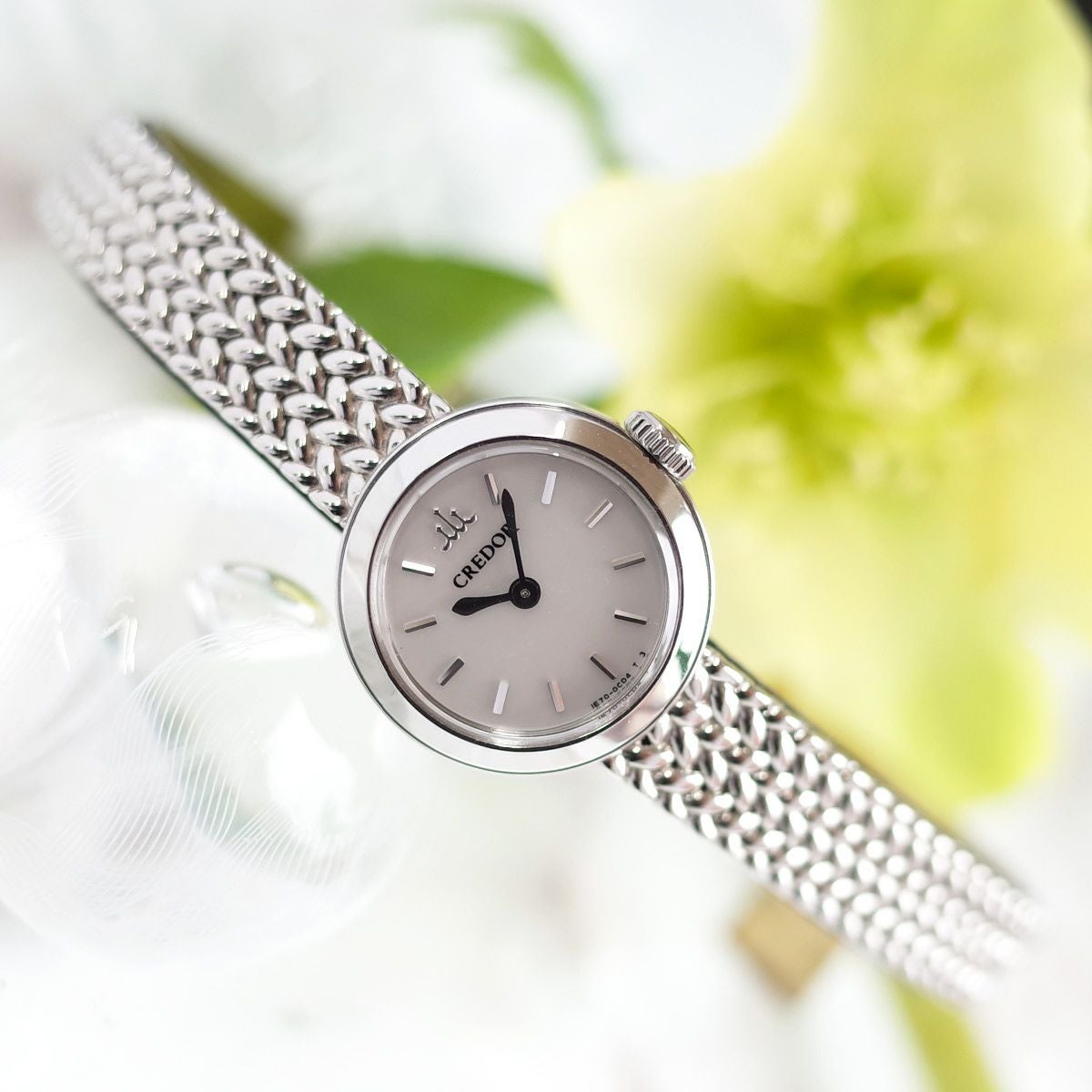 美品 SEIKO クレドール シェル文字盤 SS ミニミニ GSTE925 ジュエリー