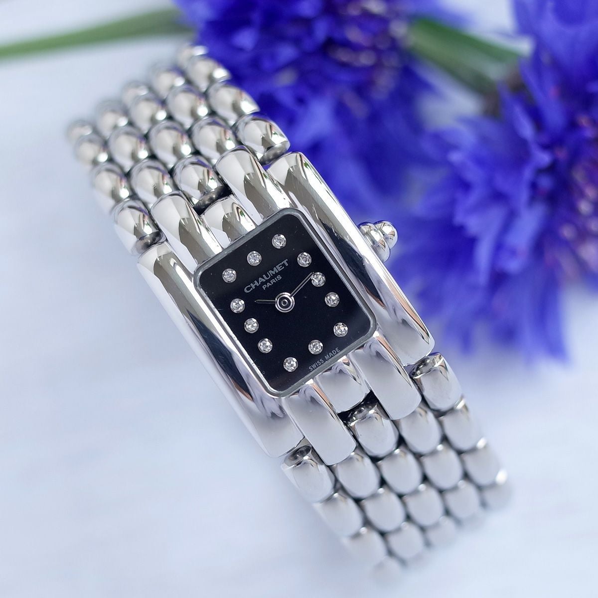 t*o様 CHAUMET✨️ショーメ　ケイシス　12Pダイヤ　ネイビー　レディー ショーメ ケイシス SM 99341-045 12P ダイヤインデックス ジュエリー