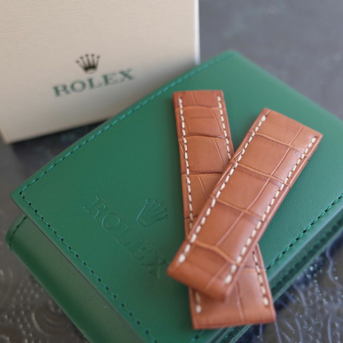 ロレックス デイトナ メンズ クロコ 純正ベルト 腕時計 ROLEX 16518