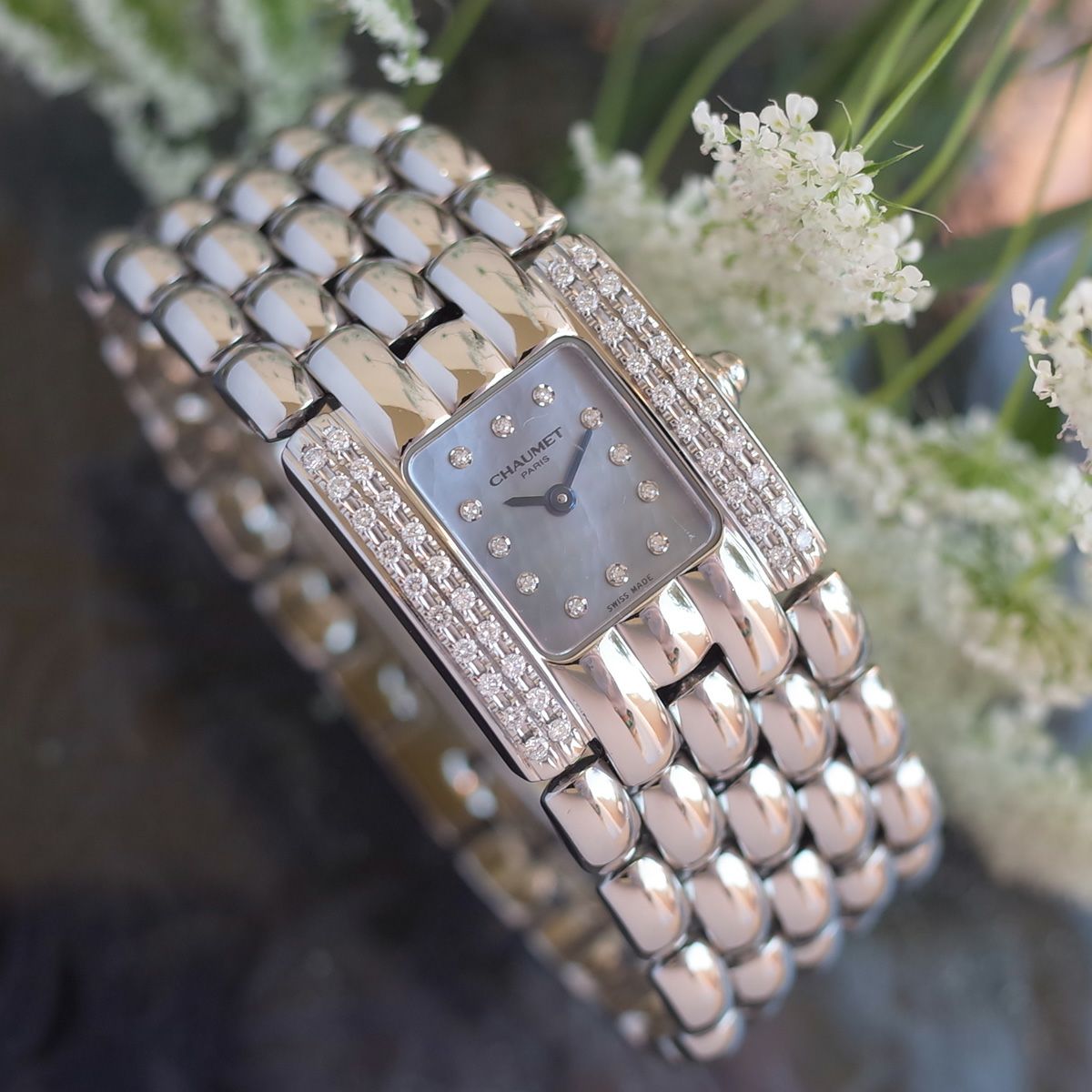 国内正規 保有 ショーメ CHAUMET ケイシス ブルーシェル 5連ブレス 二