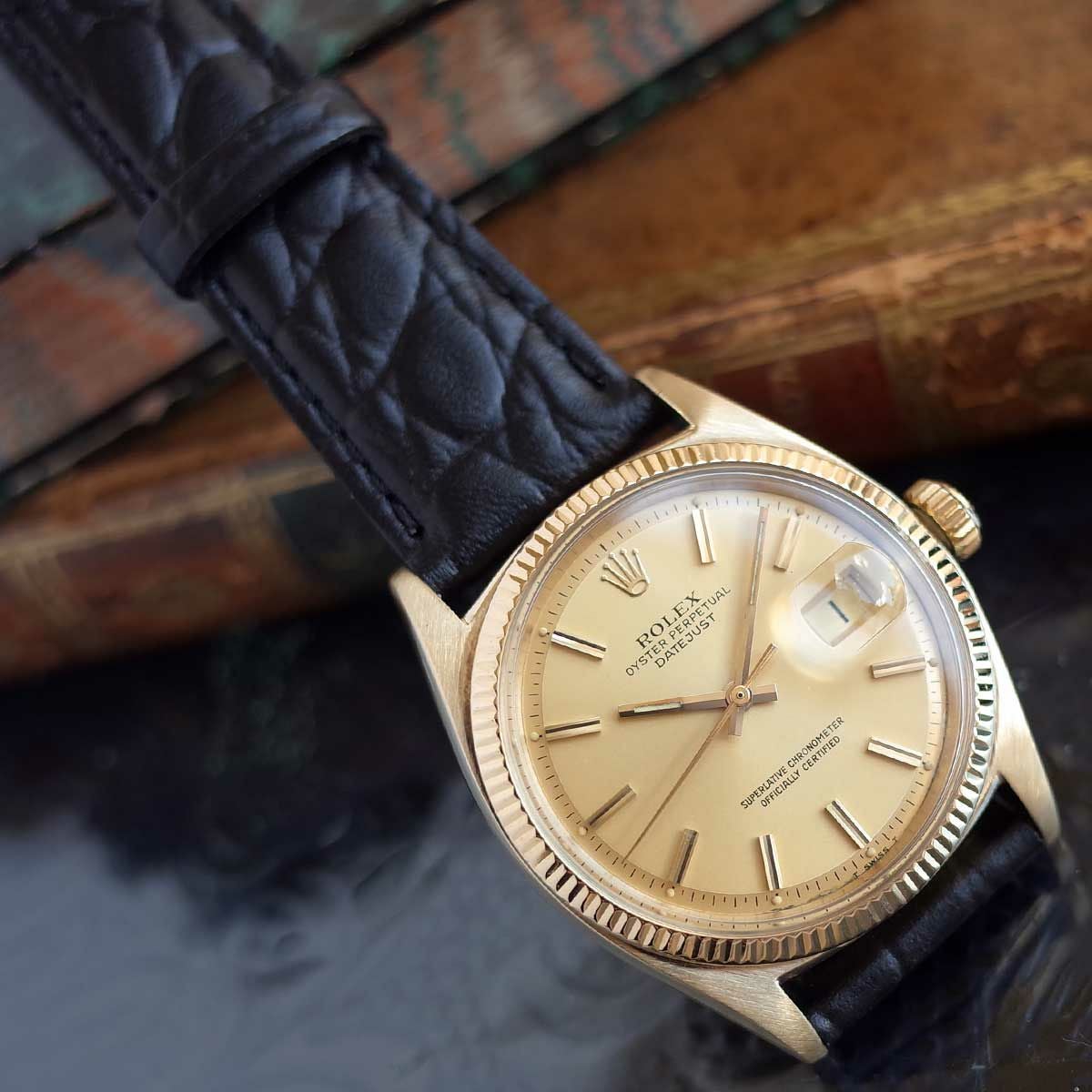 ROLEX 1601　最終値下げ ロレックス デイトジャスト Ref-1601 Brown Gilt Dial Japan Guarantee