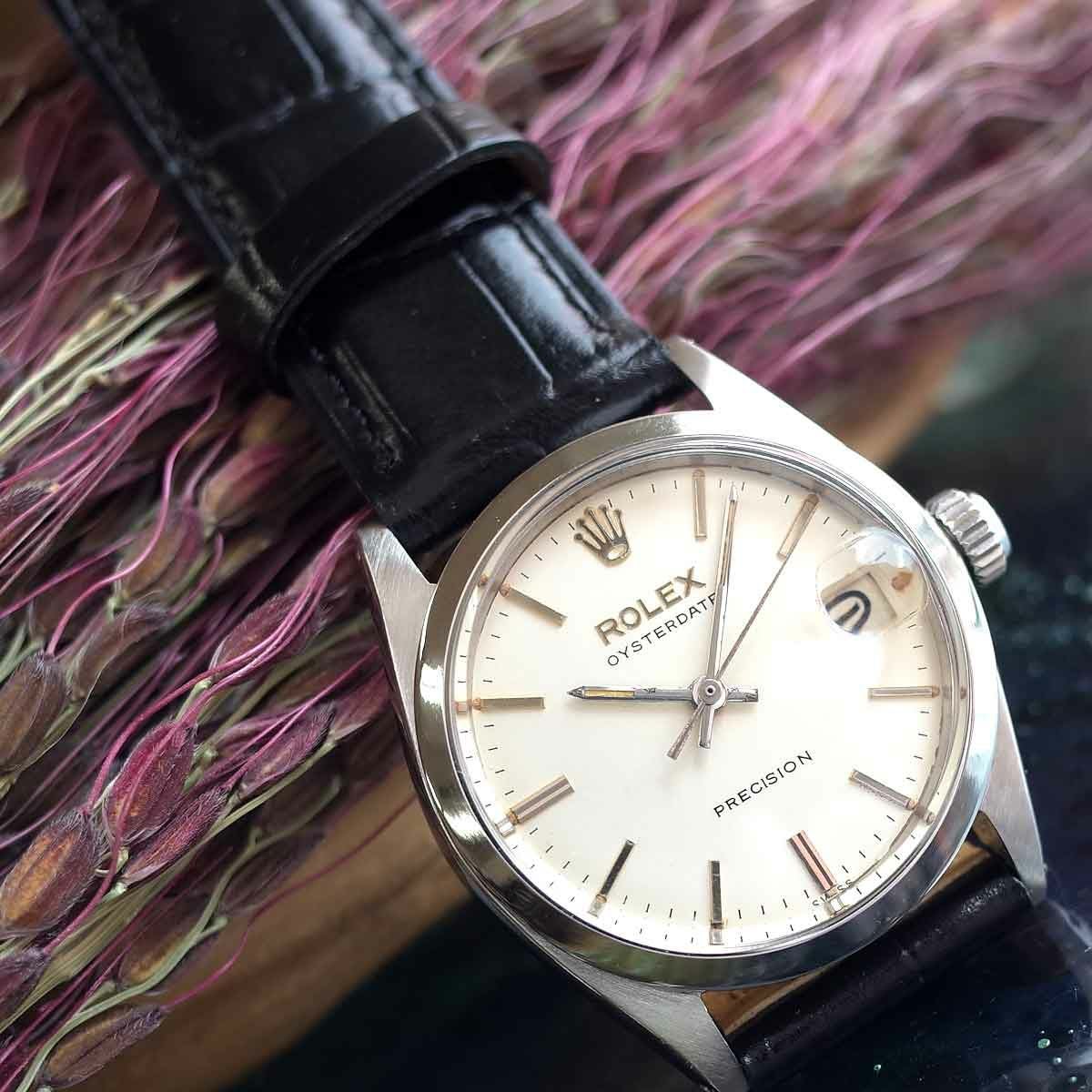 ロレックス 6466 オイスターデイトプレシジョン 1961年 SS ボーイズ 手