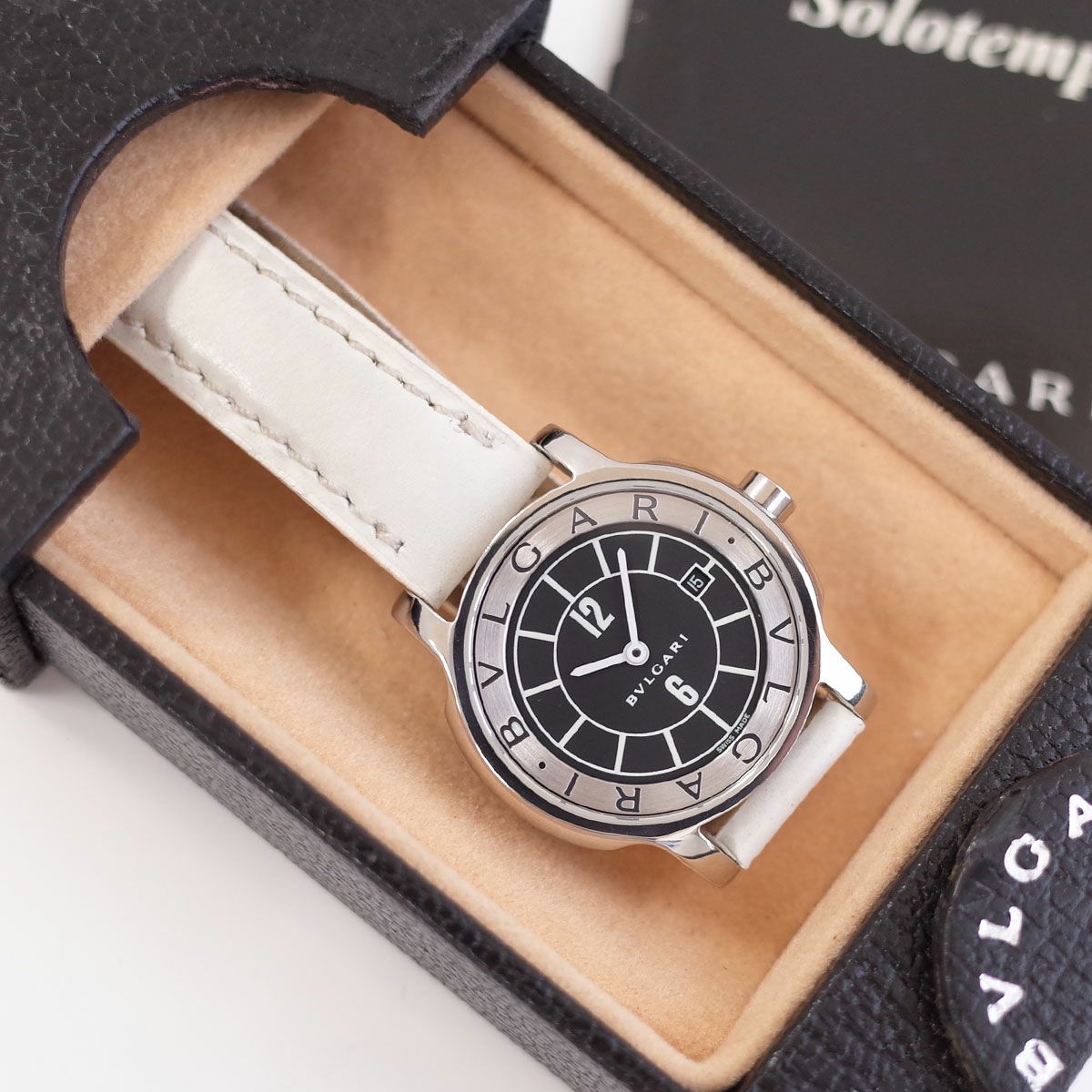 BVLGARI ブルガリ ST29S ソロテンポ 腕時計 クオーツ 電池交換済 ブルガリ ソロテンポ ST29S ホワイト ユニセックス 時計 【中古