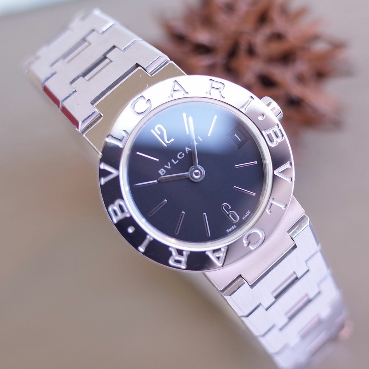 BVLGARI ブルガリブルガリ BB23SS ブラック 黒文字盤 デイト