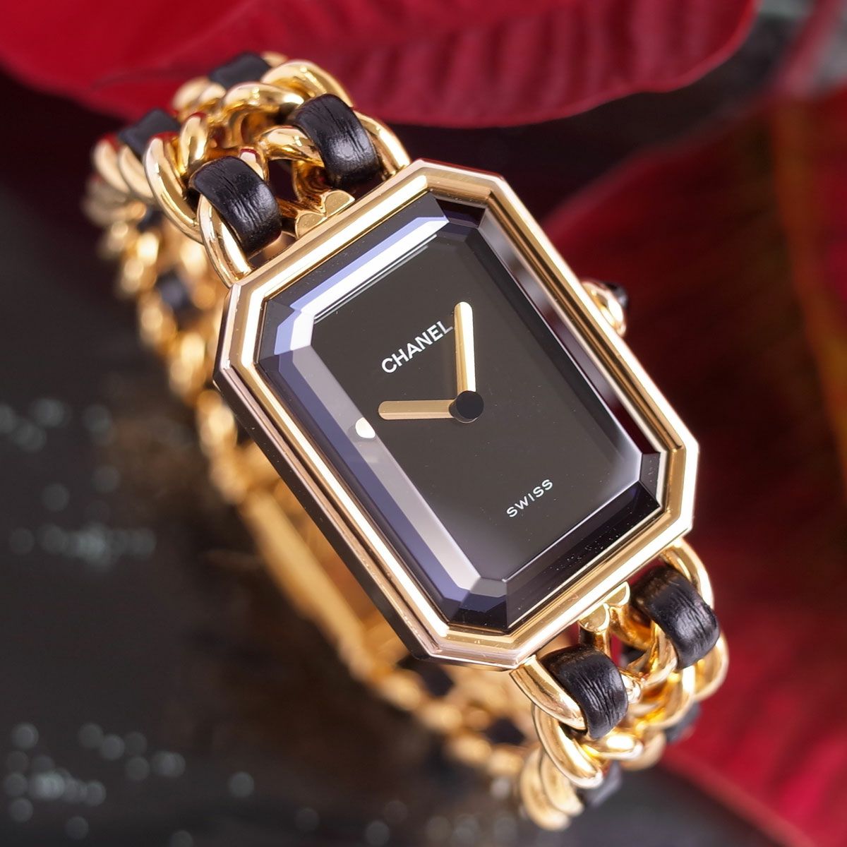 シャネル CHANEL プルミエール ブラック ゴールド H0001 Sサイズ GP
