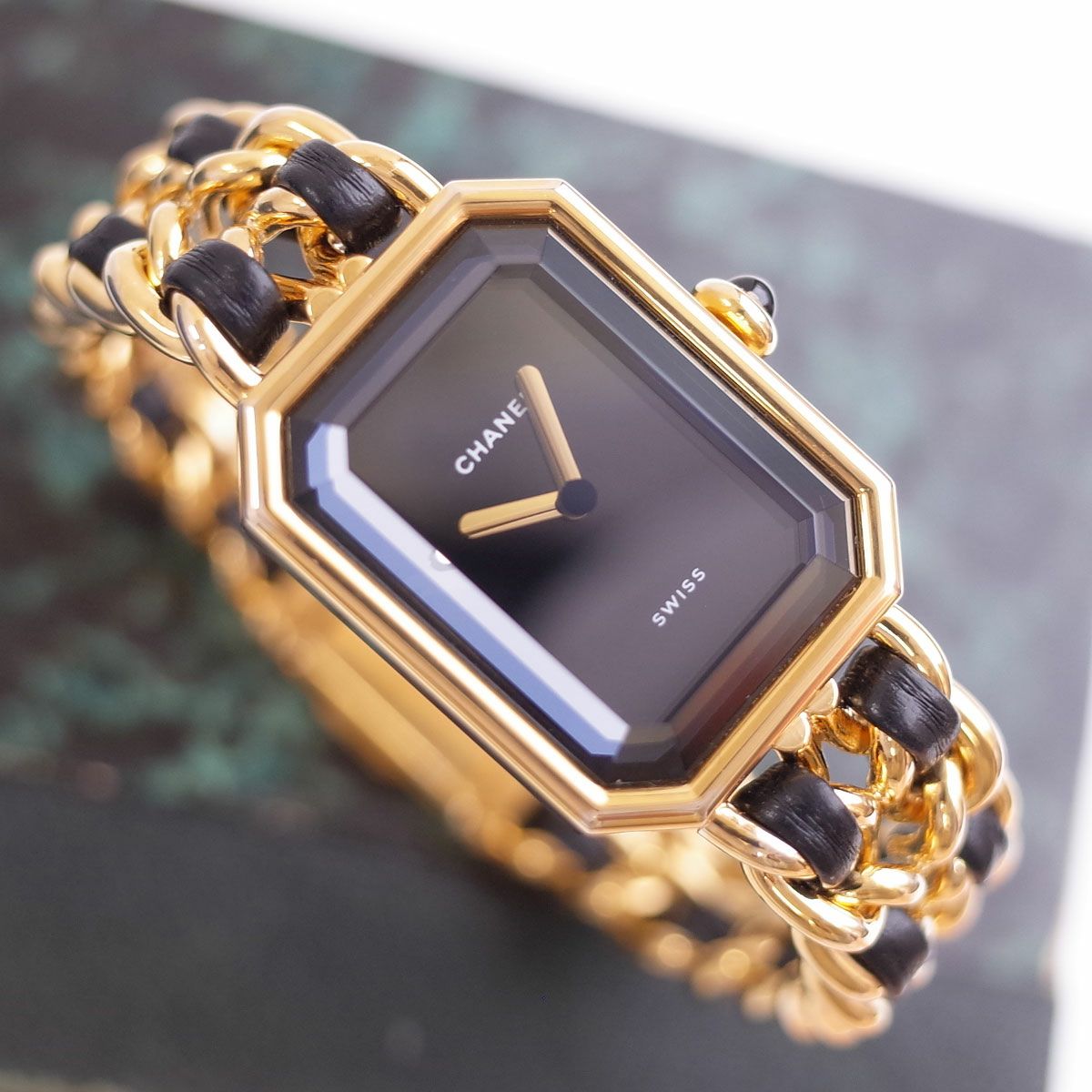 シャネル CHANEL プルミエール ブラック ゴールド H0001 Mサイズ GP