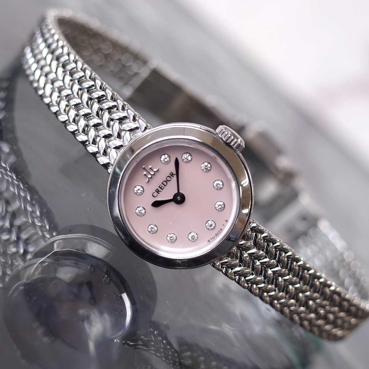 セイコー SEIKO GSTE923/1E70-0BP0 クレドール シグノ 11Pダイヤ クォーツ レディース 保証書付き_896599【ev10】 SEIKO - セイコー SEIKO GSTE923/1E70-0BP0 クレドール シグノ 11P