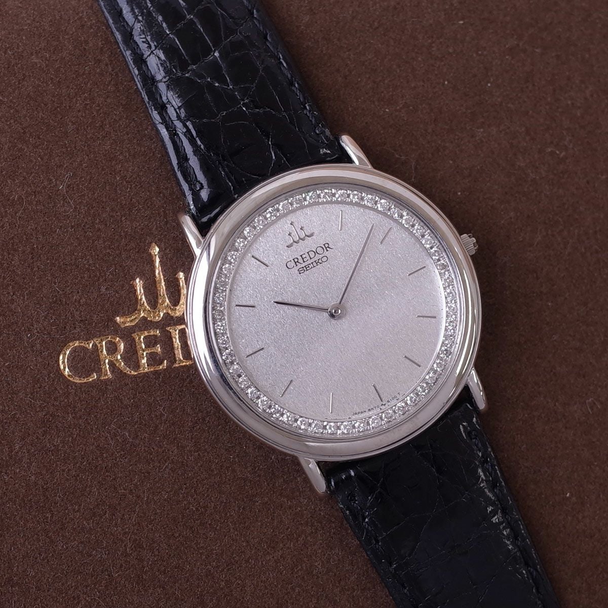 SEIKO CREDOR クレドール pt900 ダイヤモンド クォーツ 腕時計 セイコー クレドール シグノ GBAD011 PT900 プラチナ900 ダイヤ