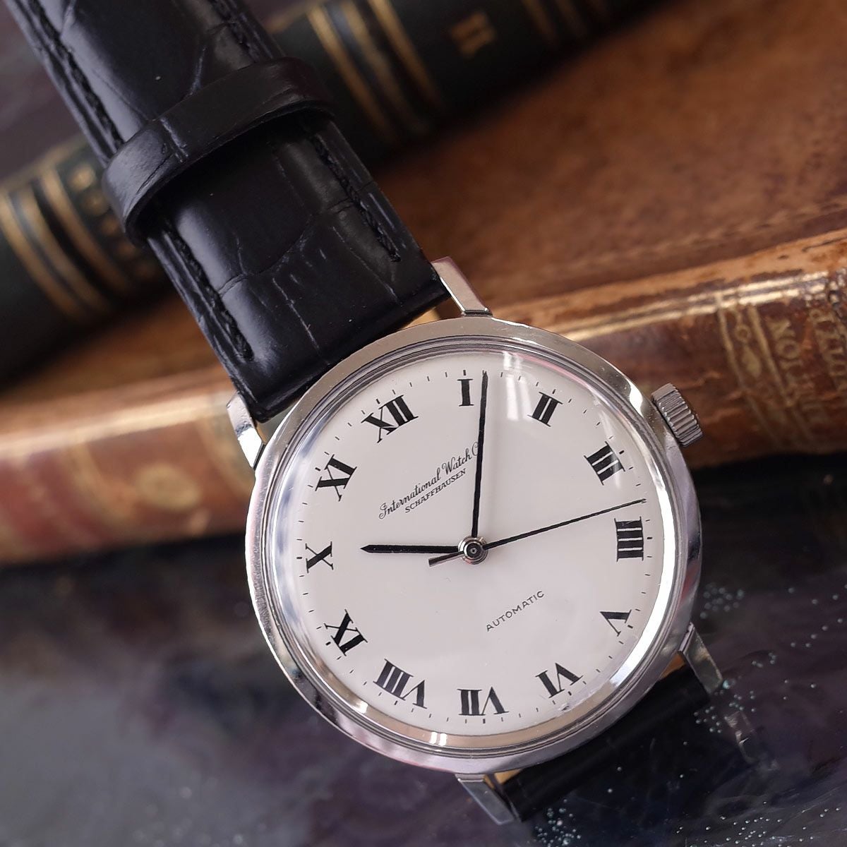 IWC シャフハウゼン ホワイトダイヤル 手巻き メンズ IWC シャフハウゼン オールドインター 1818 ホワイトローマン 854B