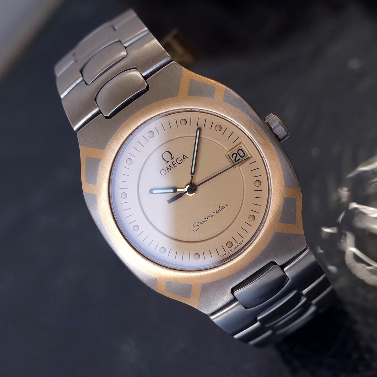 オメガ OMEGA シーマスター ポラリス SS/YG 亀 コンビ 象嵌加工 31ミリ