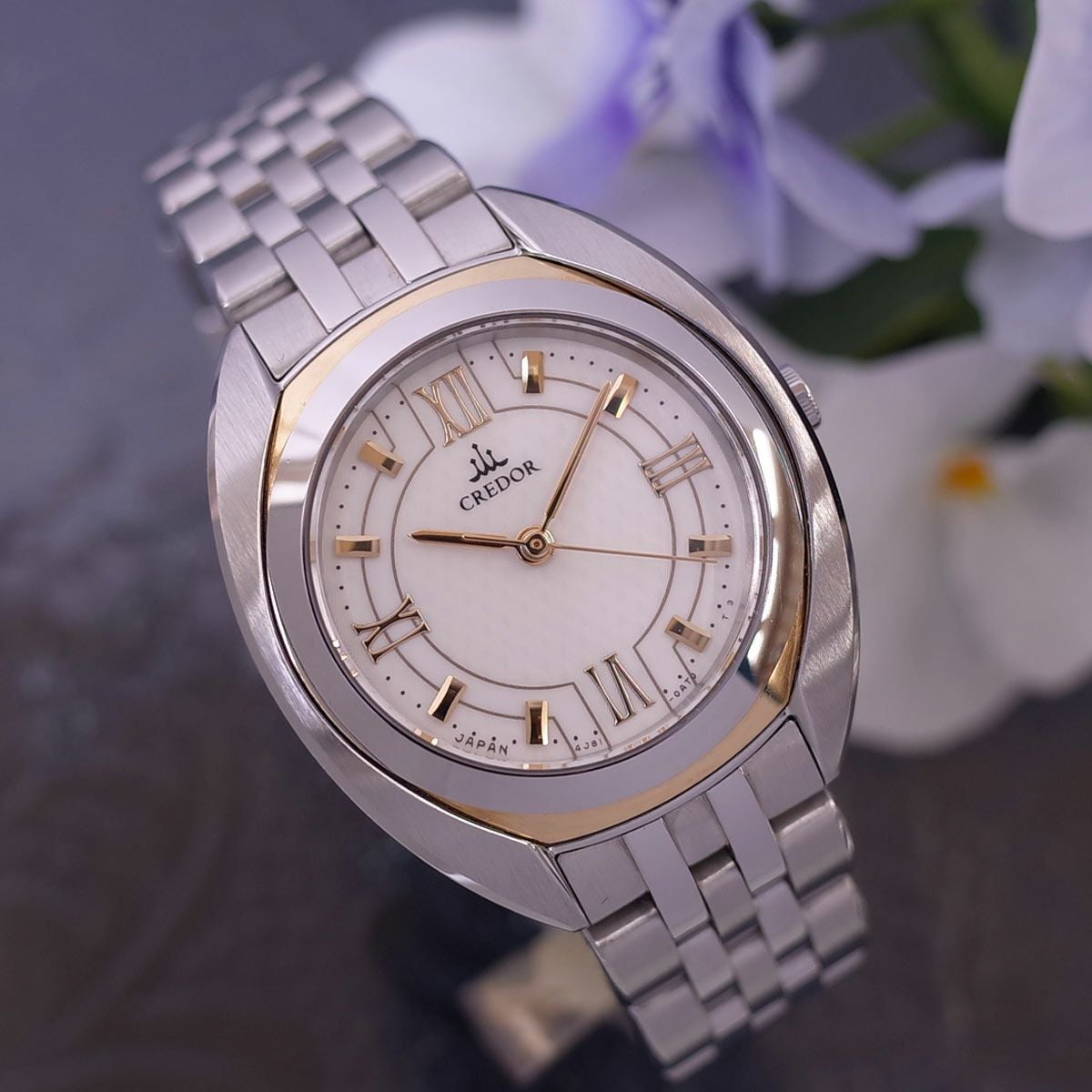 美品 セイコー クレドール SS/K18 コンビ 4J81-0AM0 レディース