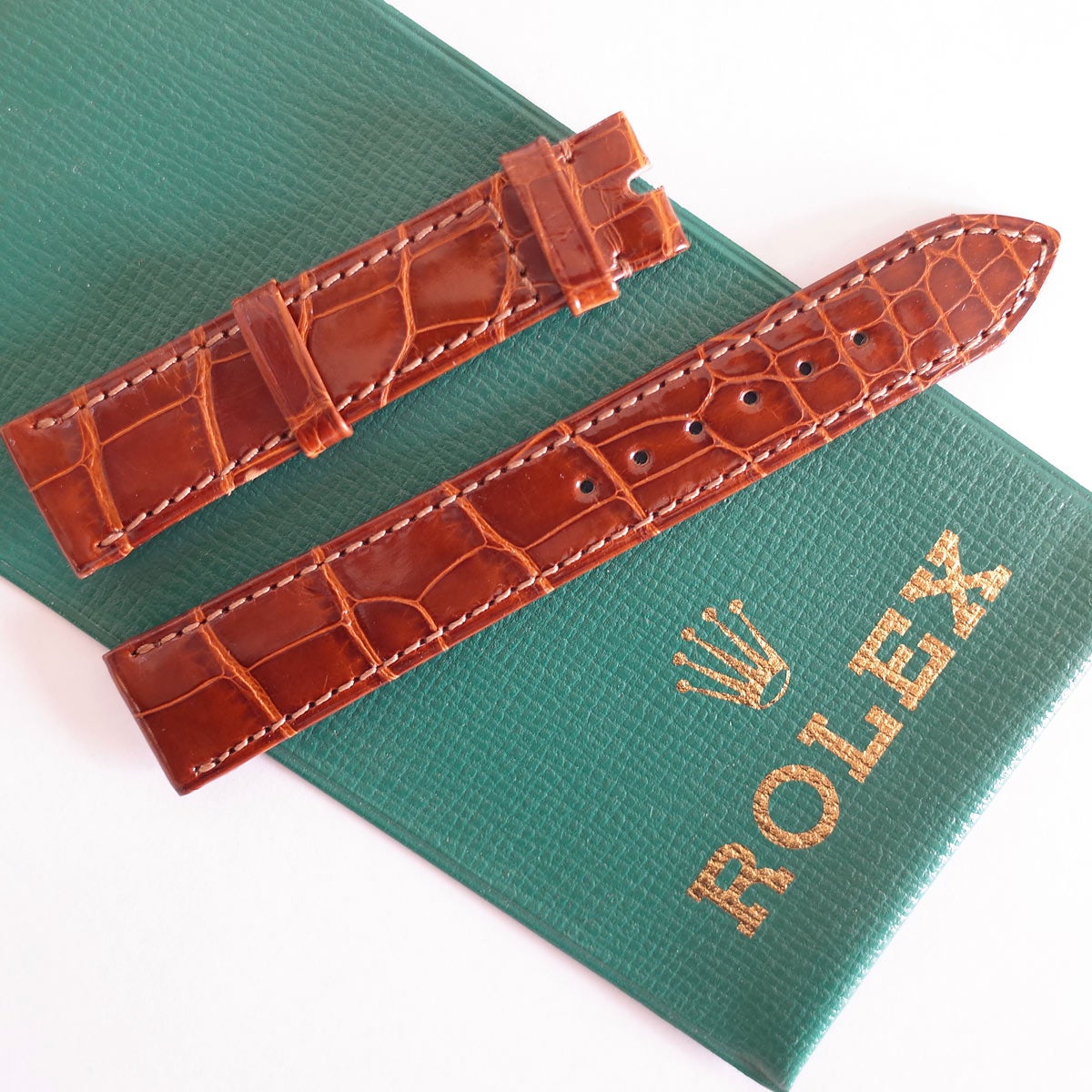ROLEX ロレックス 純正クロコダイル革ベルト ストラップ レザー 18mm