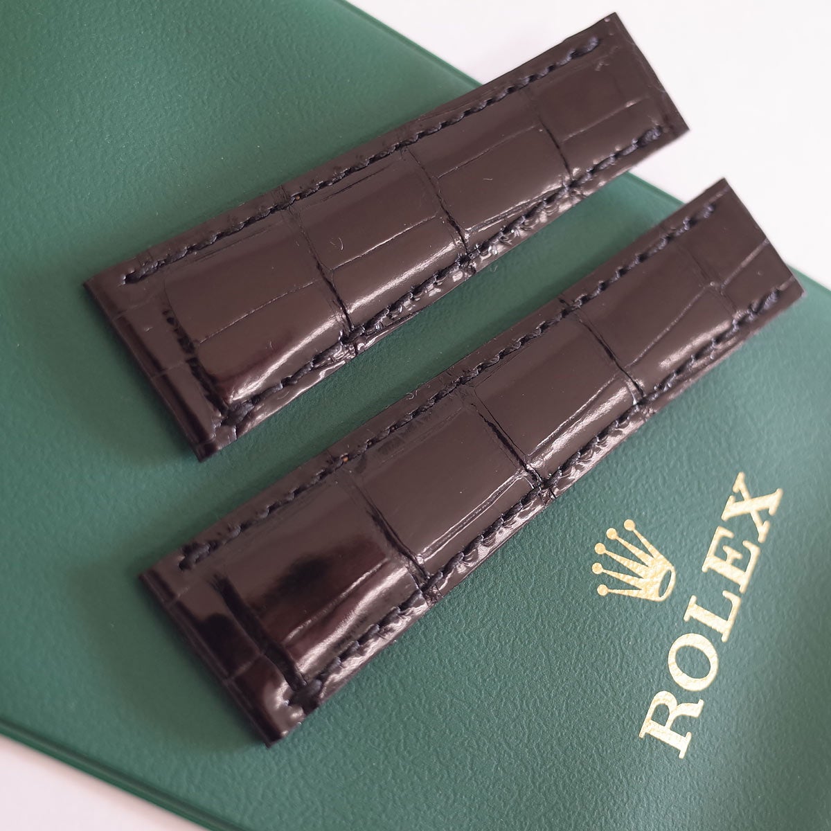 ROLEX ロレックス 純正アリゲーター革ベルト ストラップ レザー 20mm