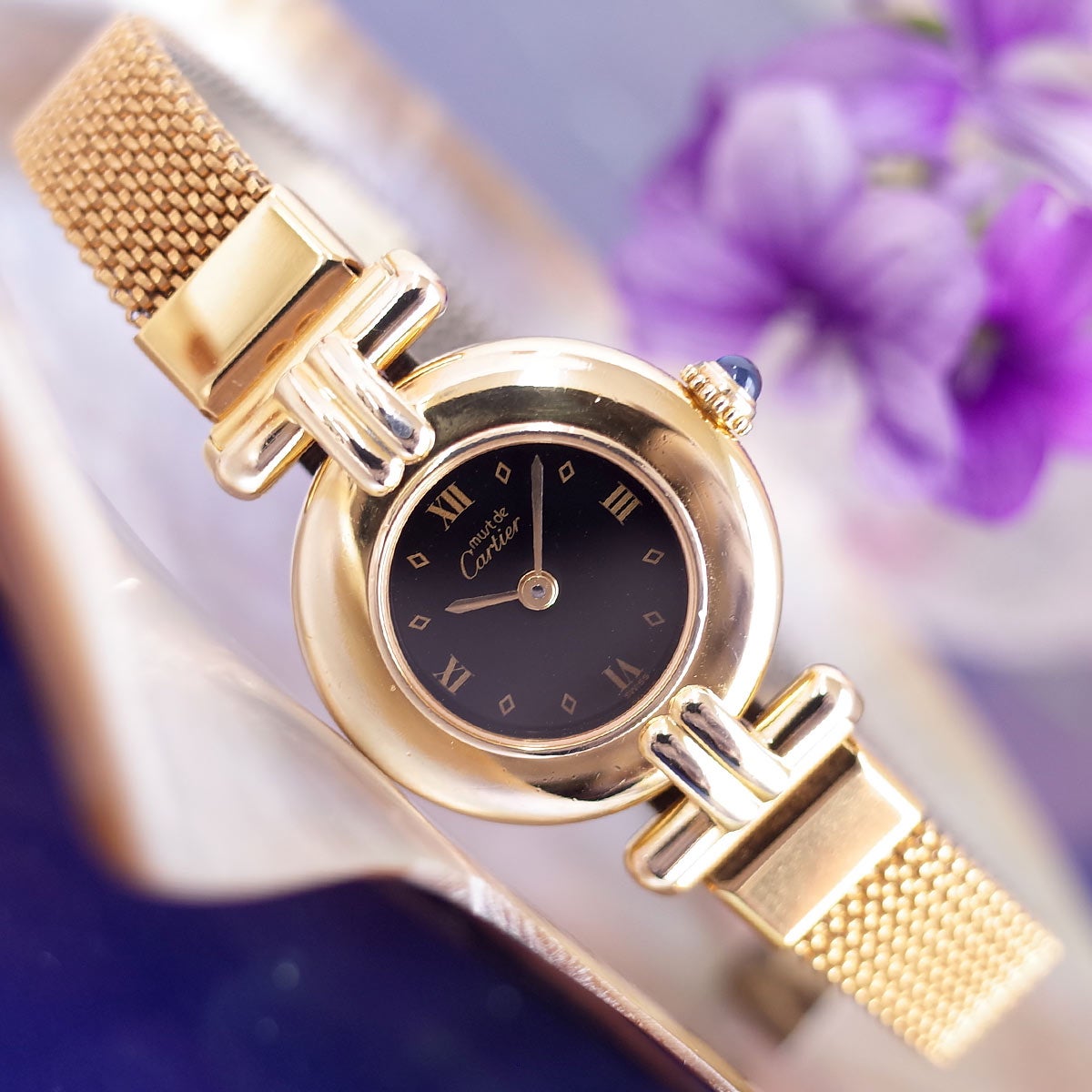 美品 カルティエ マスト コリゼ ローマン SM Cartier 美品 カルティエ マスト コリゼ ホワイト ローマン SM Cartier
