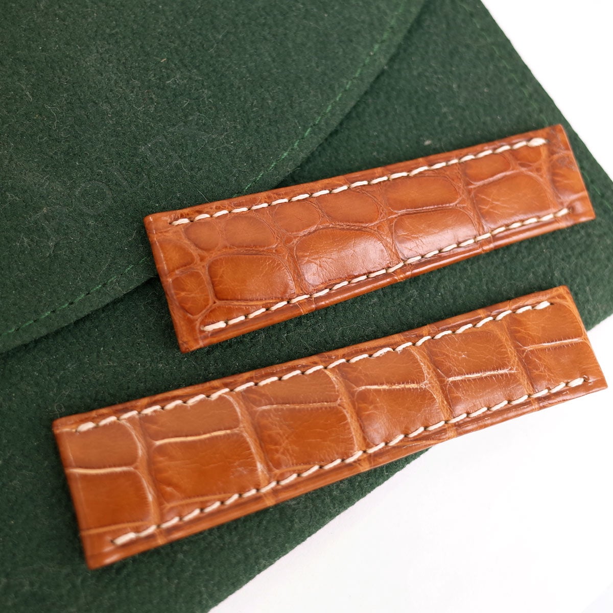 ロレックス ROLEX 純正クロコダイル ベルト20mm ミリ ブラウン ROLEX ロレックス 純正クロコダイル ベルト 茶 ステッチ ストラップ