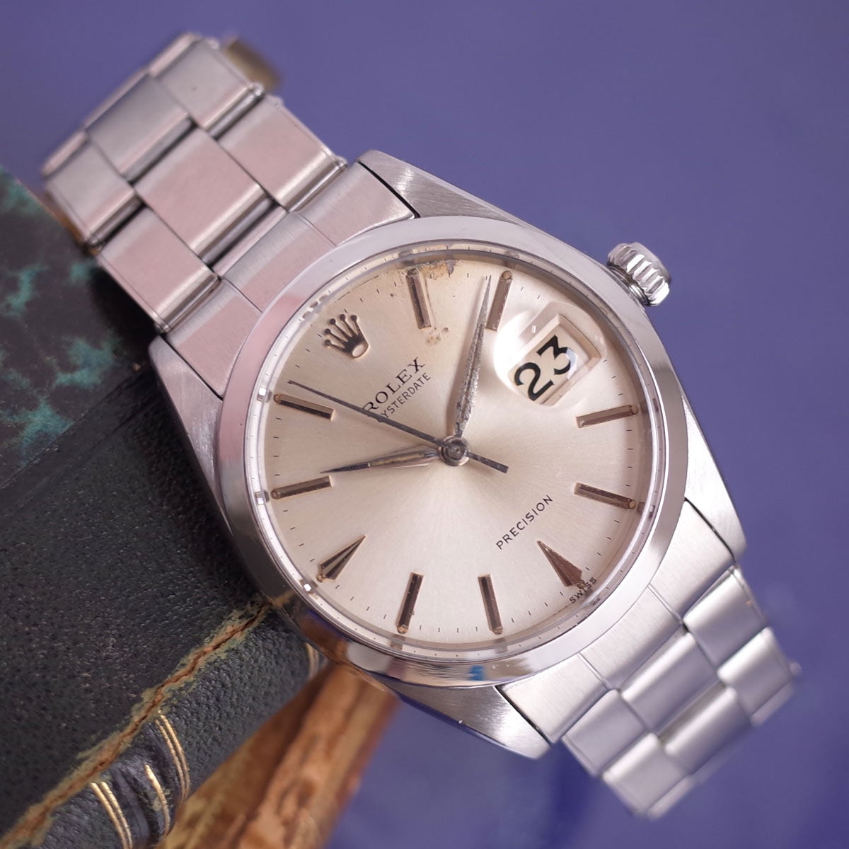 ROLEX オイスターデイト 6694 OH済 ロレックス 6694 オイスターデイト プレシジョン 1962年 SS アルファ針