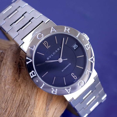 箱保有 BVLGARI BB33SS AUTO ブルガリブルガリ 33mm径 デイト 黒文字盤 