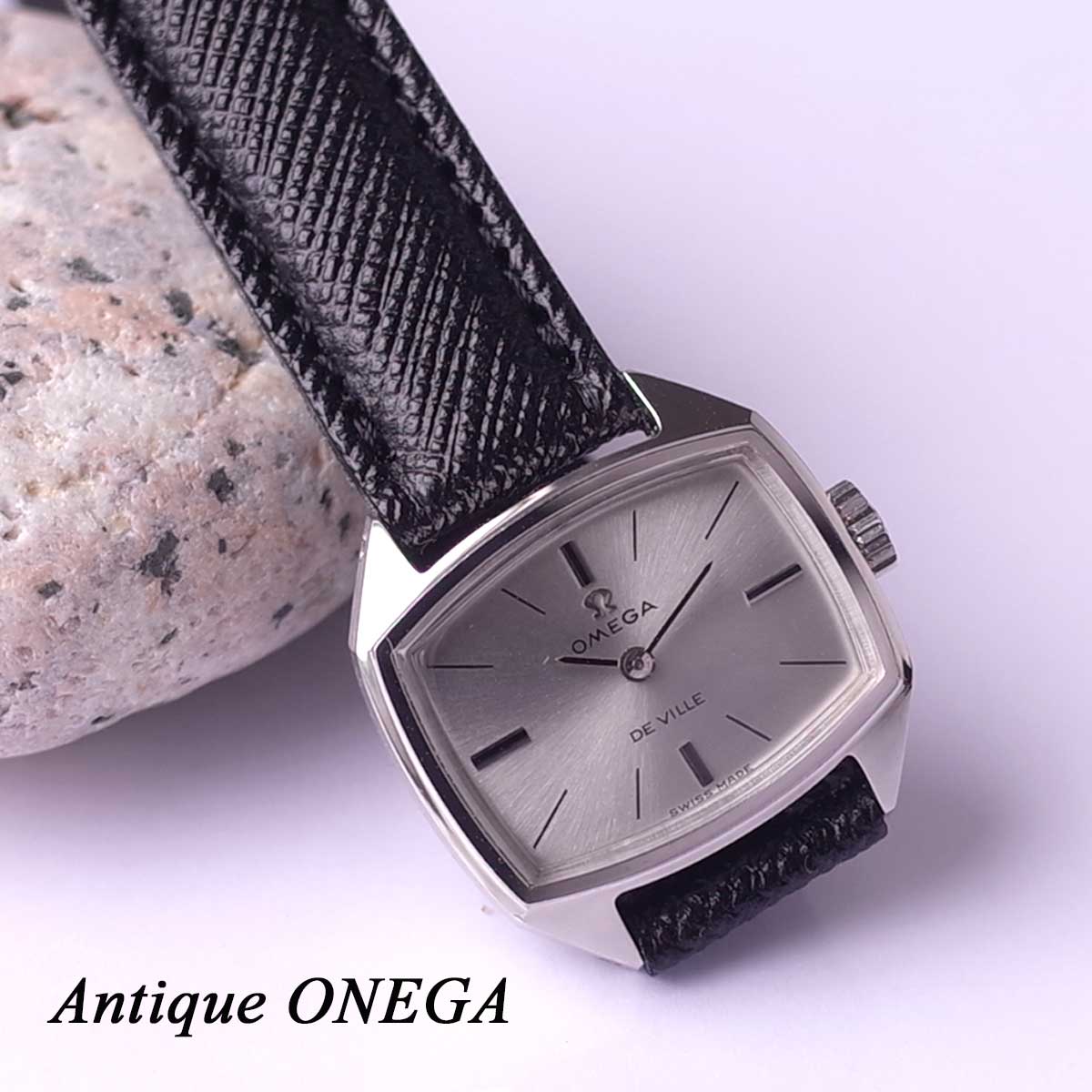 OH済 1970年製 オメガ デビル 横長トノー型 レディース 手巻き 極上品 オメガ デビル 70's アンティーク 変型トノー テレビジョン 511.338 SS