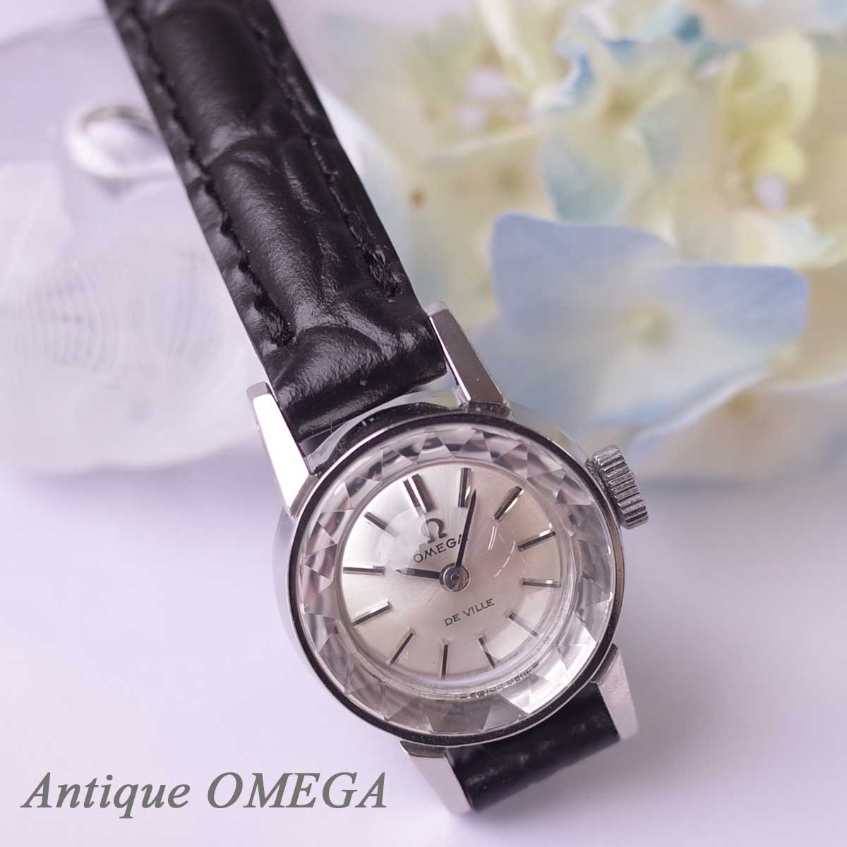 美品 オメガ デビル 70's アンティーク カットガラス 1971年 SS